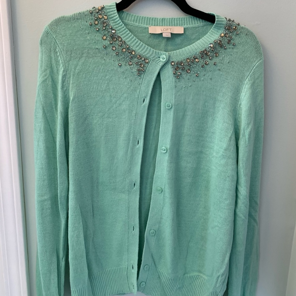 Loft jeweled cardigan